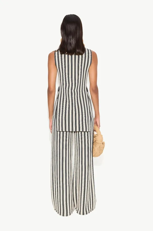 Women Simon Miller Knitwear Knits By Canoga Top In BlackRice Flour Stripe