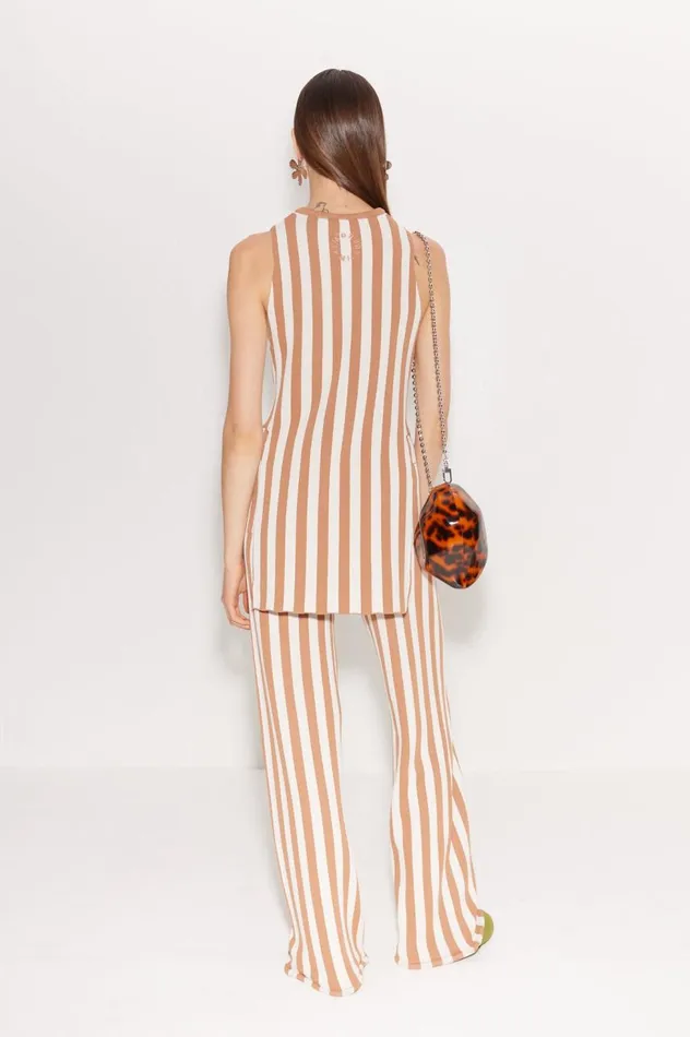 Women Simon Miller Knitwear Knits By Canoga Top In Tan Stripe Women Simon Miller Knitwear Knits By Canoga Top In Tan Stripe