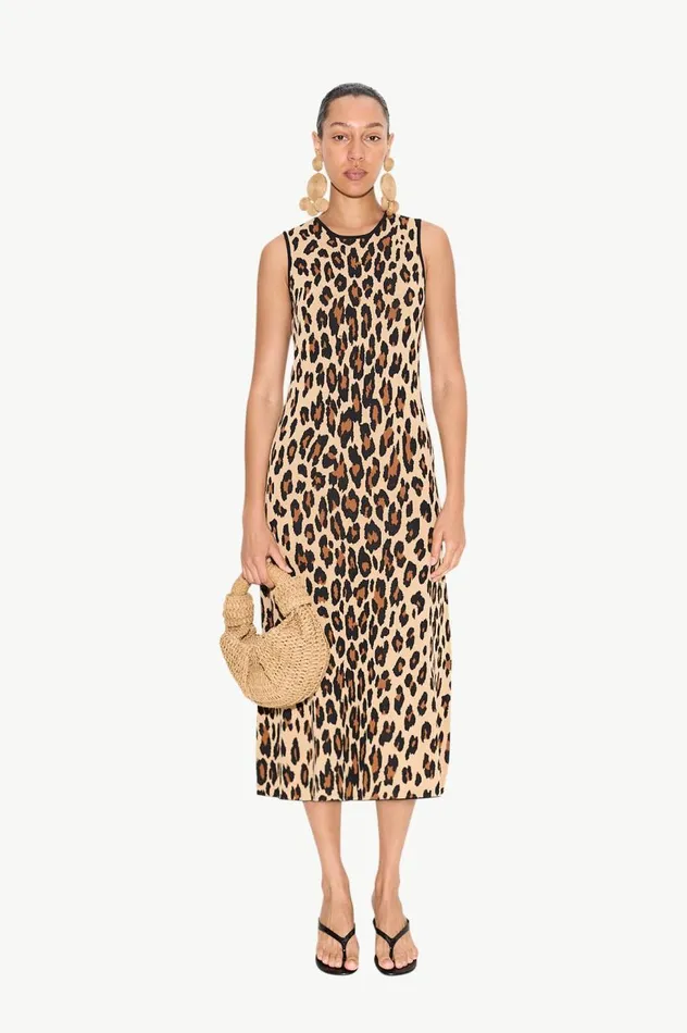 Women Simon Miller Knitwear Simon Miller Knits By Axon Sleeveless Dress In Cheetah Women Simon Miller Knitwear Simon Miller Knits By Axon Sleeveless Dress In Cheetah