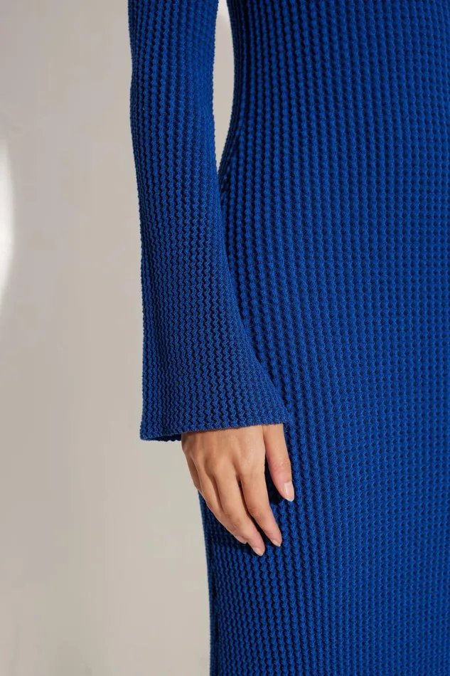 Women Simon Miller Knitwear Simon Miller Zumi Textured Knit Dress In Matisse Blue Women Simon Miller Knitwear Simon Miller Zumi Textured Knit Dress In Matisse Blue