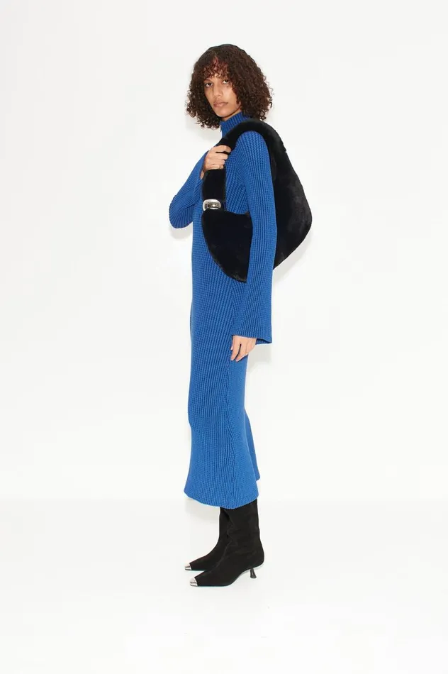 Women Simon Miller Knitwear Simon Miller Zumi Textured Knit Dress In Matisse Blue Women Simon Miller Knitwear Simon Miller Zumi Textured Knit Dress In Matisse Blue