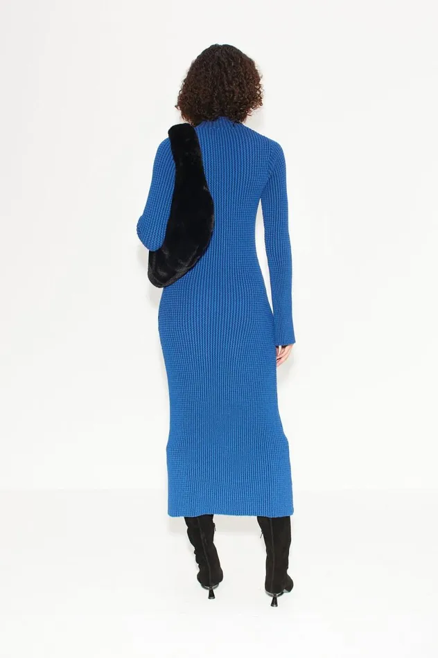 Women Simon Miller Knitwear Simon Miller Zumi Textured Knit Dress In Matisse Blue Women Simon Miller Knitwear Simon Miller Zumi Textured Knit Dress In Matisse Blue