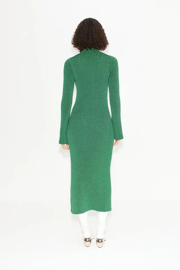 Women Simon Miller Knitwear Zumi Textured Knit Midi Dress In Gummy Green Women Simon Miller Knitwear Zumi Textured Knit Midi Dress In Gummy Green