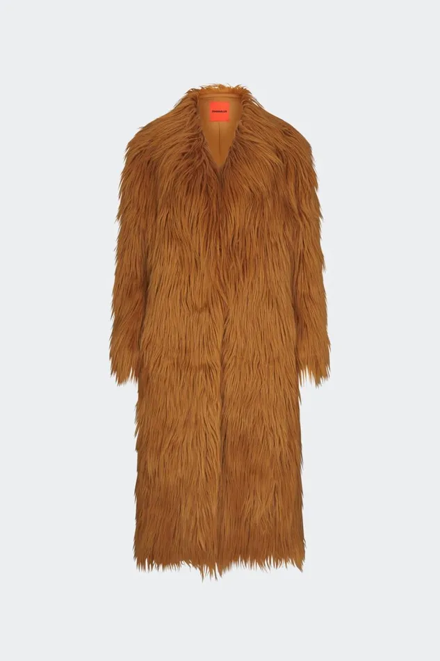 Women Simon Miller Outerwear Lett Shaggy Faux Fur Coat In Wheat