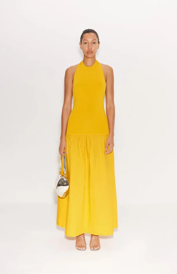 Women Simon Miller Poplin Junjo Combo Dress In Sherbert Orange