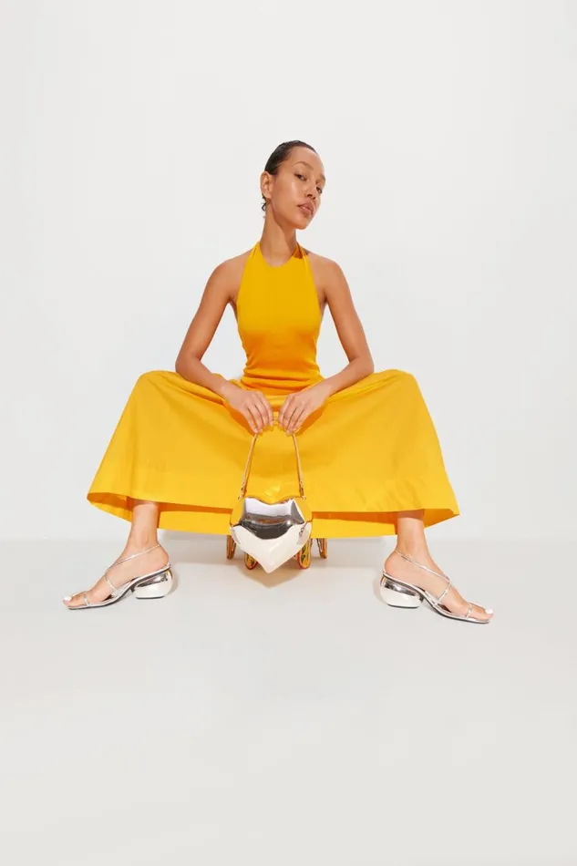 Women Simon Miller Poplin Junjo Combo Dress In Sherbert Orange Women Simon Miller Poplin Junjo Combo Dress In Sherbert Orange