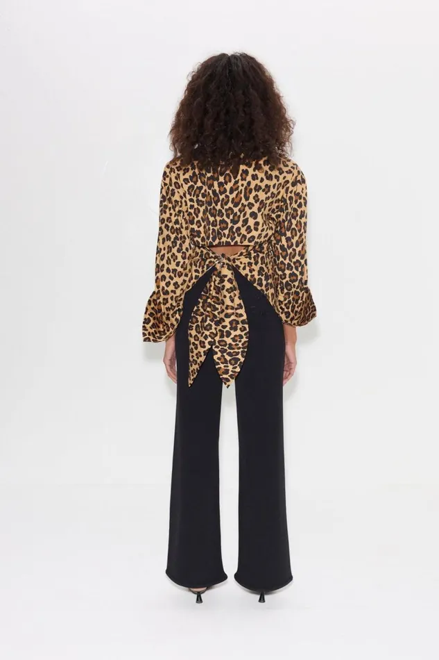 Women Simon Miller Sets Loch Poplin Button Up In Cheetah Cotton