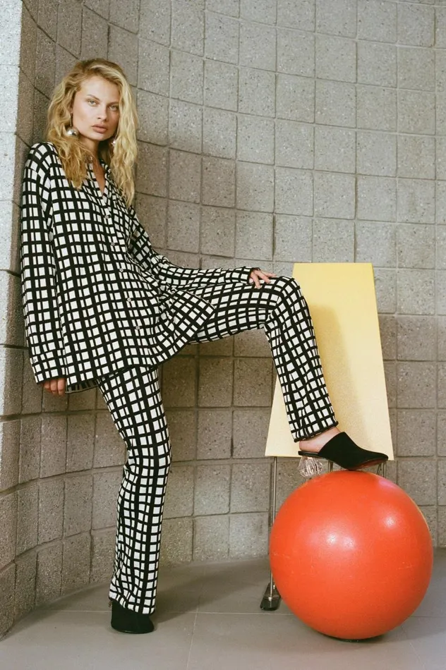 Women Simon Miller Tops Blaz Knit Jacket In Windowpane