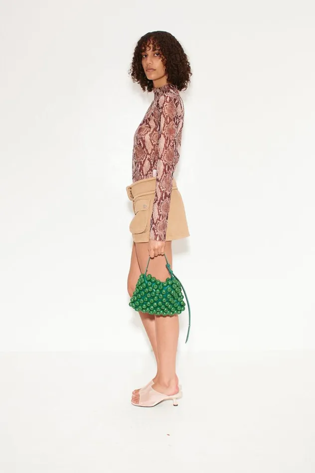 Women Simon Miller Tops Simon Miller Wendel Mesh Top In Snake Print Women Simon Miller Tops Simon Miller Wendel Mesh Top In Snake Print