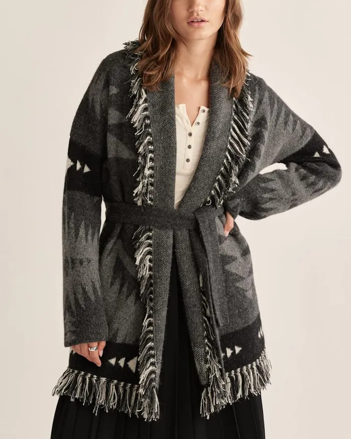 Women SKAMANIA ALPACA SWEATER Charcoal Multi Pendleton Sweaters