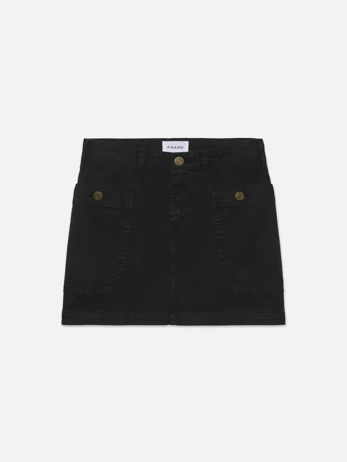Women Skirts and Shorts FRAME Cargo Mini 8212 Black