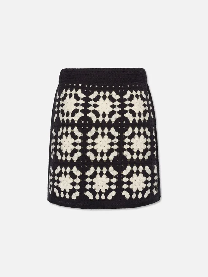 Women Skirts and Shorts FRAME Crochet Tassel Skirt 8212 Navy Multi
