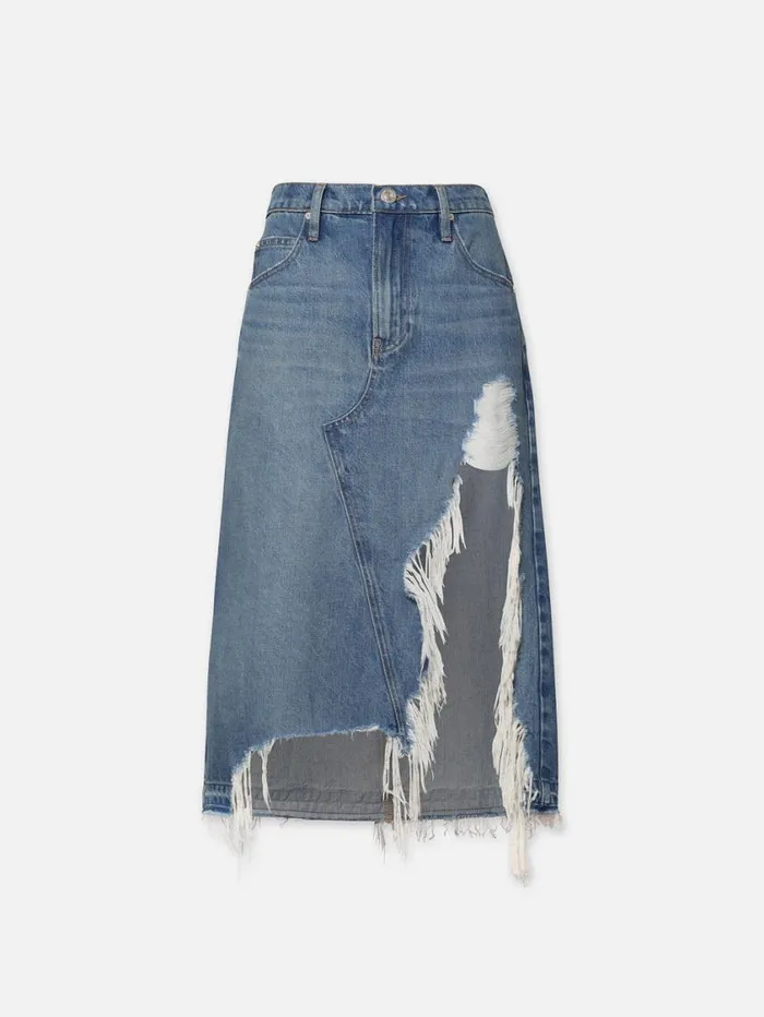 Women Skirts and Shorts FRAME Deconstructed Fray Hem Skirt 8212 Salem