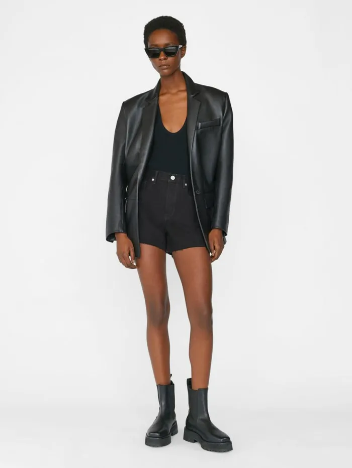 Women Skirts and Shorts FRAME Le Brigette Short 8212 Film Noir