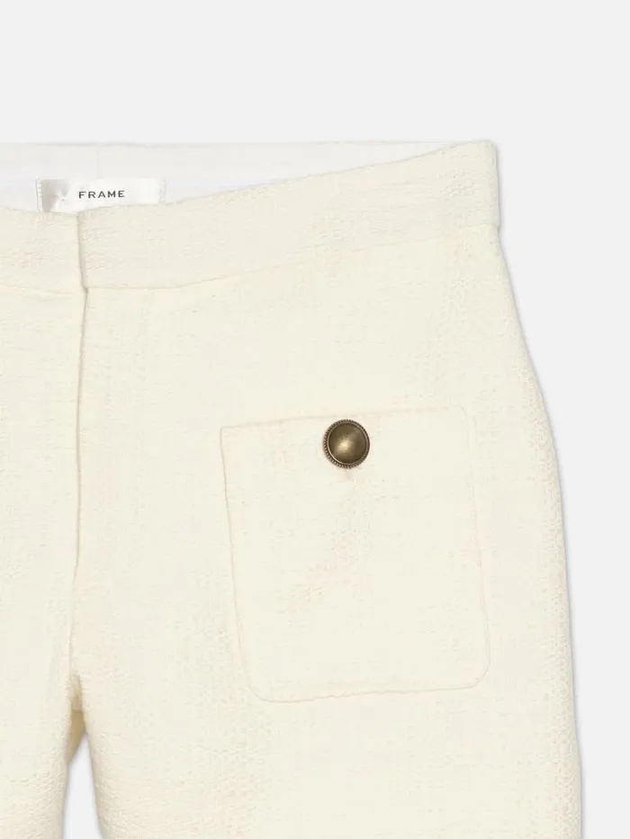 Women Skirts and Shorts FRAME Patch Pocket Trouser Short 8212 Cream Women Skirts and Shorts FRAME Patch Pocket Trouser Short 8212 Cream