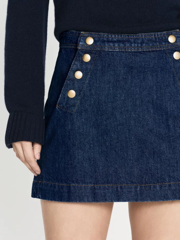 Women Skirts and Shorts FRAME Sailor Snap Skirt 8212 Celestine