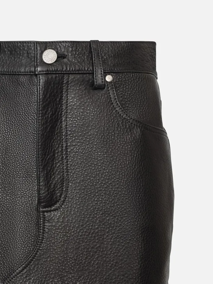 Women Skirts and Shorts FRAME The Leather Midaxi Skirt 8212 Black