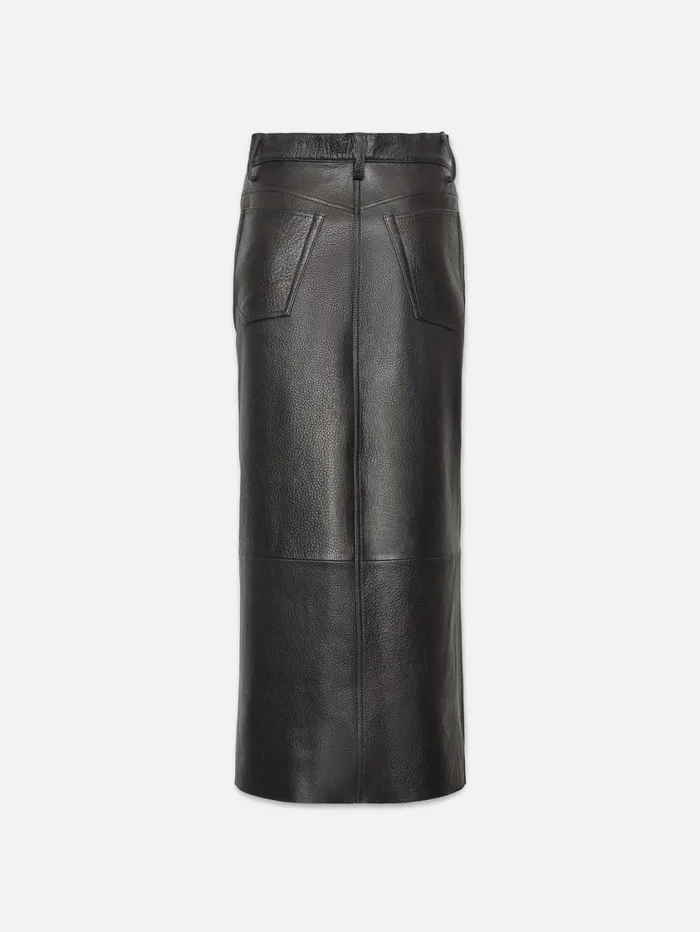 Women Skirts and Shorts FRAME The Leather Midaxi Skirt 8212 Black