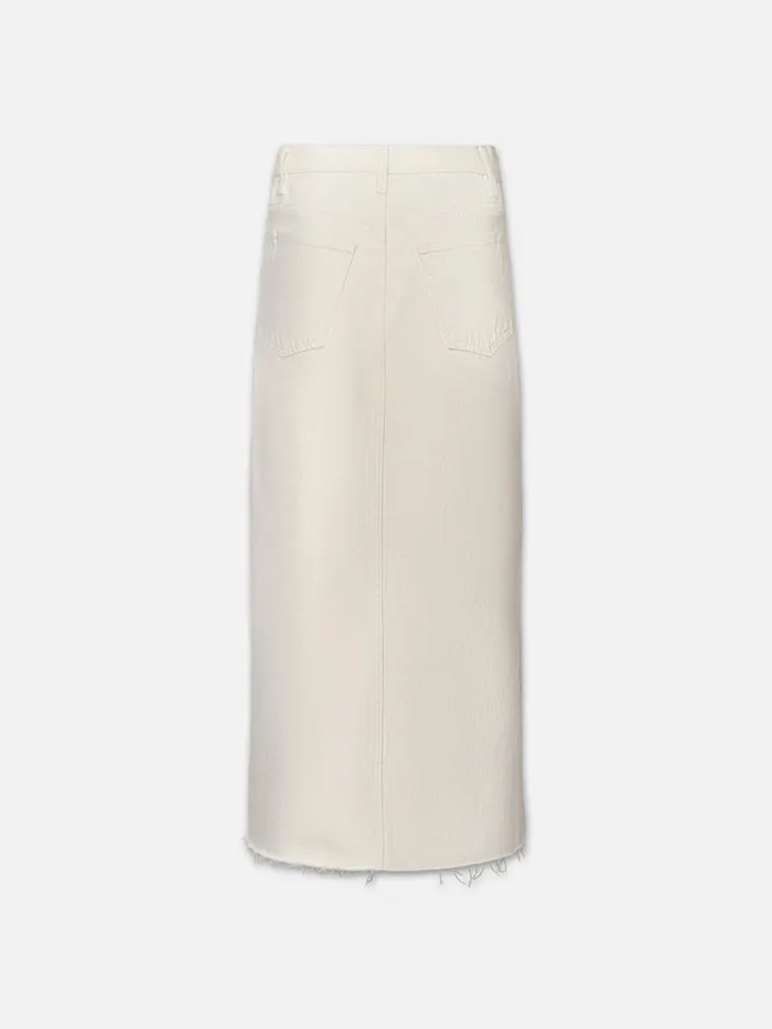 Women Skirts and Shorts FRAME The Midaxi Skirt Angled Seam Raw After 8212 Ecru Women Skirts and Shorts FRAME The Midaxi Skirt Angled Seam Raw After 8212 Ecru