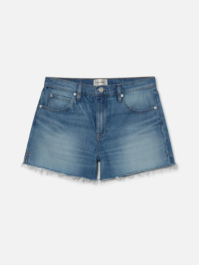 Women Skirts and Shorts FRAME The Vintage Relaxed Short Raw Fray 8212 Libra