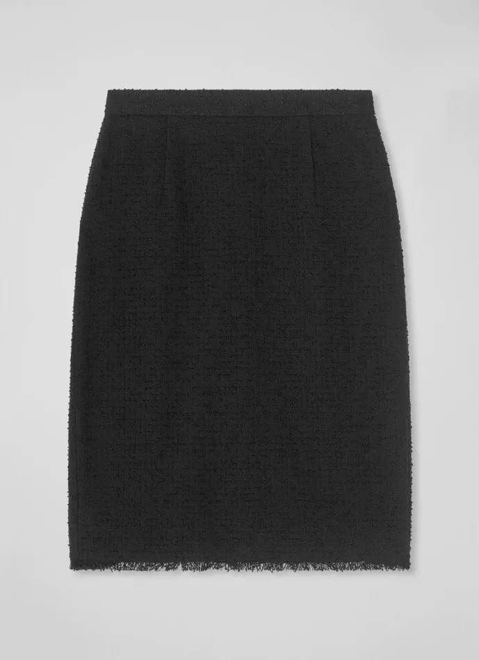 Women Skirts LKBennett Lara Black Recycled Cotton Italian Tweed Skirt Black Women Skirts LKBennett Lara Black Recycled Cotton Italian Tweed Skirt Black