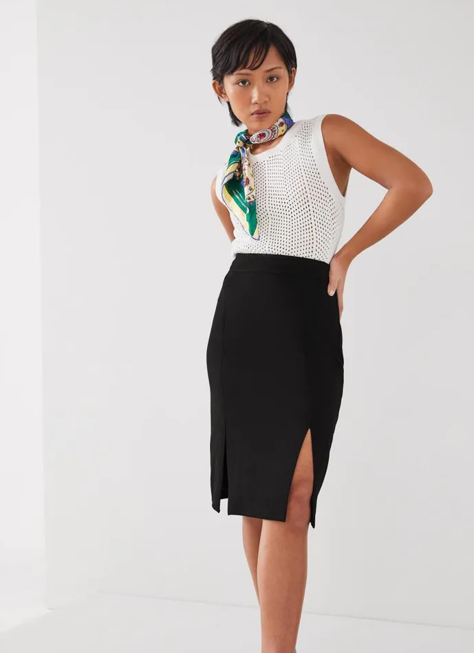 Women Skirts LKBennett Sky Petite Black Crepe Pencil Skirt With LENZING ECOVERO Viscose Black Women Skirts LKBennett Sky Petite Black Crepe Pencil Skirt With LENZING ECOVERO Viscose Black