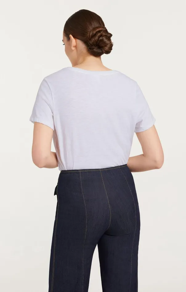 Women Smiling Heart Tee White Cinq Sept Tees