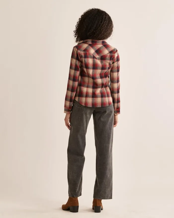 Women SNAPFRONT CANYON SHIRT Rednavy Ombre Pendleton Shirts and Blouses