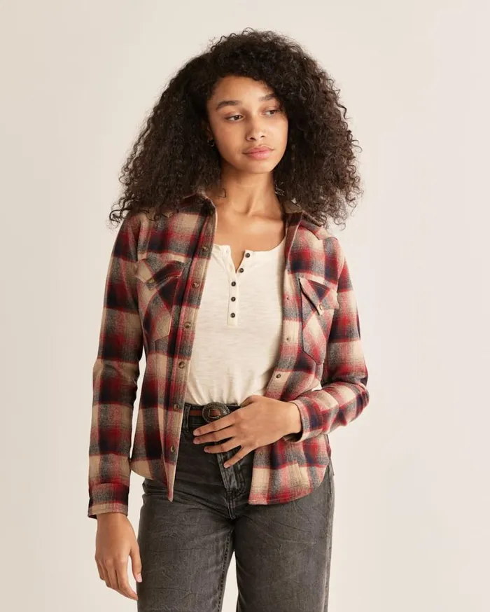 Women SNAPFRONT CANYON SHIRT Rednavy Ombre Pendleton Shirts and Blouses
