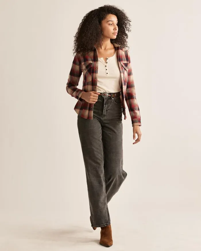 Women SNAPFRONT CANYON SHIRT Rednavy Ombre Pendleton Shirts and Blouses