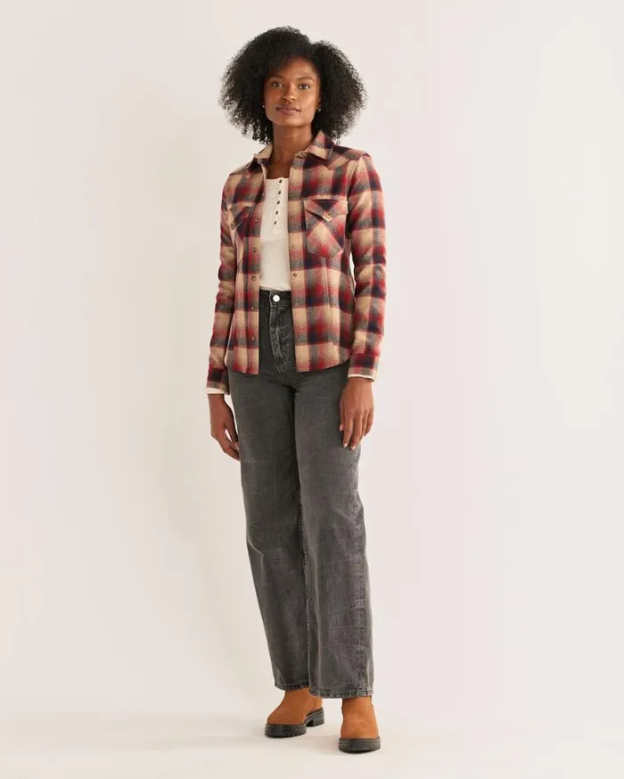Women SNAPFRONT CANYON SHIRT Rednavy Ombre Pendleton Shirts and Blouses