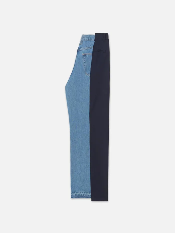 Women Straight FRAME Le Mix Trouser 8212 Navy Meadow Women Straight FRAME Le Mix Trouser 8212 Navy Meadow