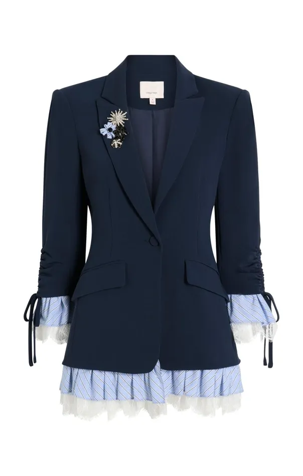 Women Striped Roxie Blazer Navyblue Cinq Sept Blazers
