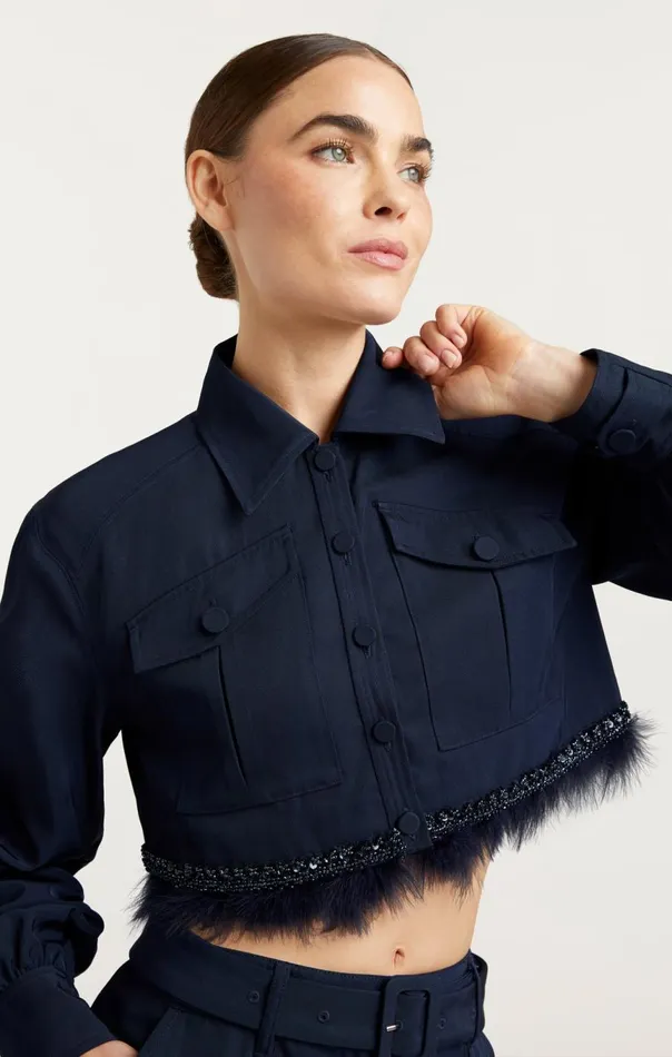Women Suvi Jacket Navy Cinq Sept Jackets