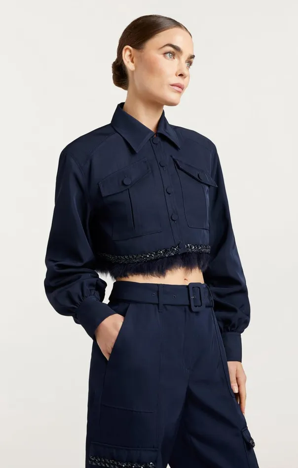 Women Suvi Jacket Navy Cinq Sept Jackets