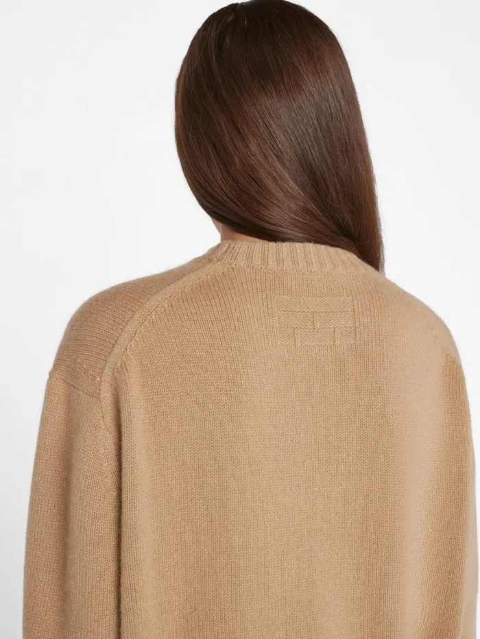 Women Sweaters FRAME Boyfriend Cashmere Crew 8212 Light Camel Women Sweaters FRAME Boyfriend Cashmere Crew 8212 Light Camel