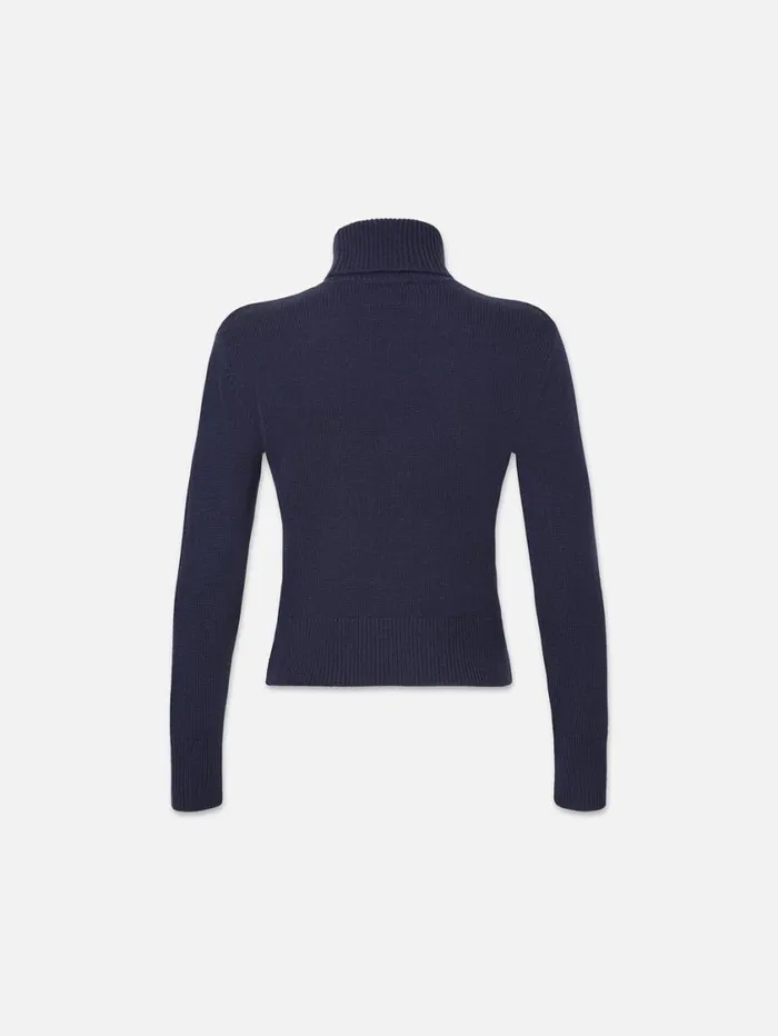 Women Sweaters FRAME Cashmere Turtleneck Sweater 8212 Navy Women Sweaters FRAME Cashmere Turtleneck Sweater 8212 Navy