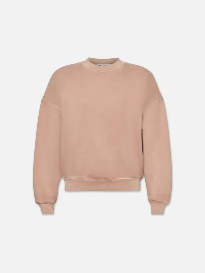 Women Sweaters FRAME Classic Crew Sweatshirt 8212 Blush