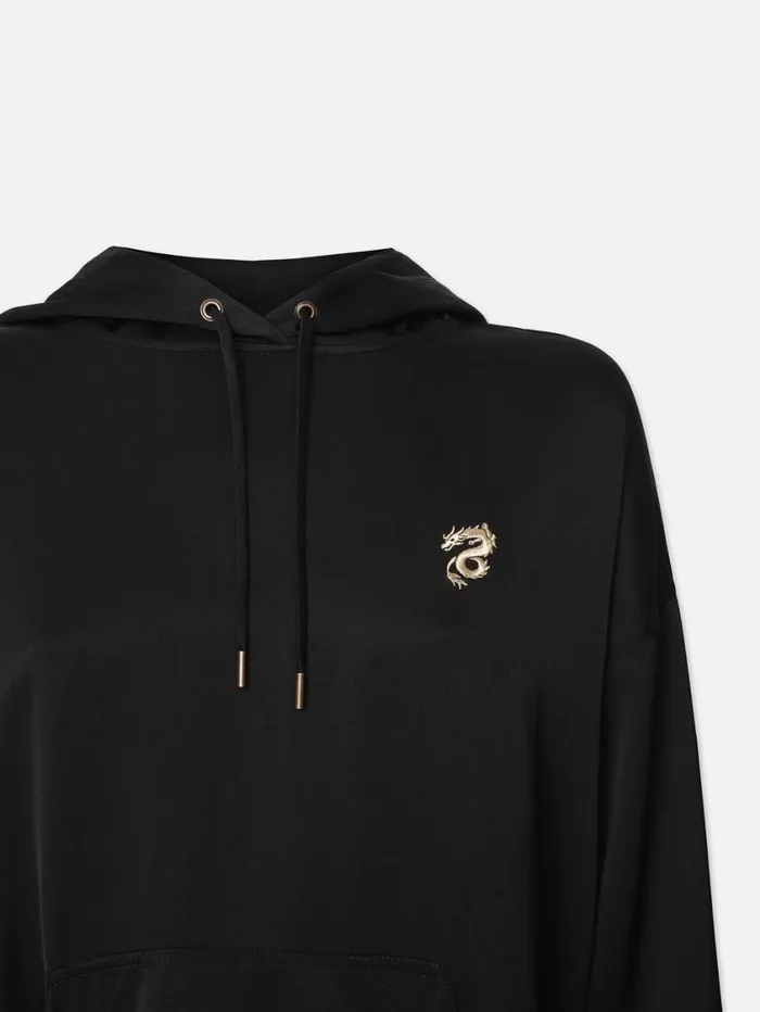 Women Sweaters FRAME Lunar New Year Oversized Hoodie 8212 Black