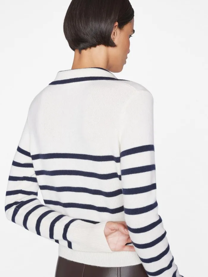 Women Sweaters FRAME Mariner Cashmere Cardi 8212 Off White Multi Women Sweaters FRAME Mariner Cashmere Cardi 8212 Off White Multi
