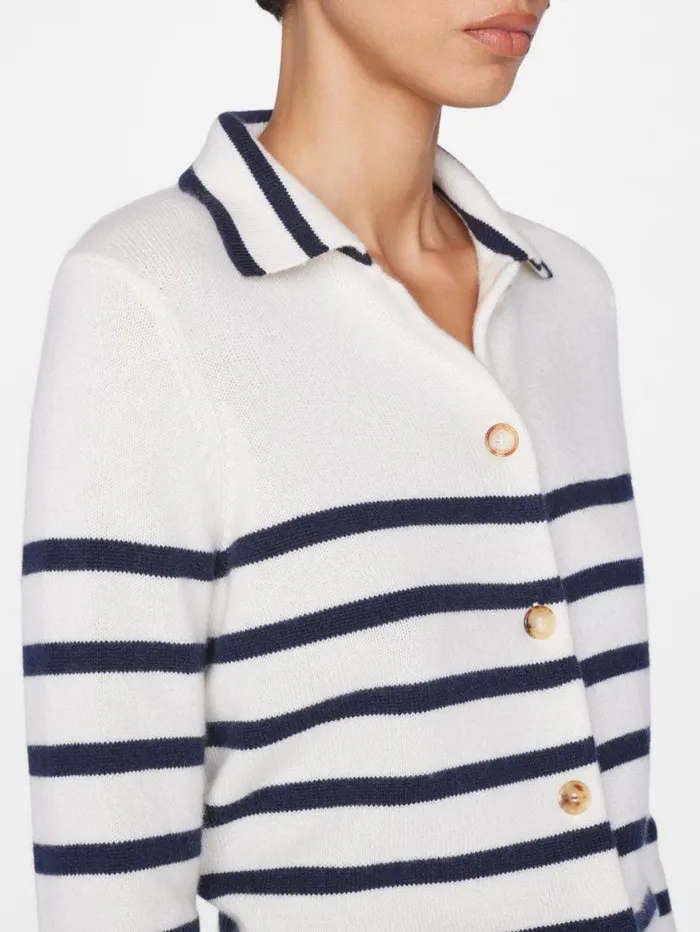 Women Sweaters FRAME Mariner Cashmere Cardi 8212 Off White Multi Women Sweaters FRAME Mariner Cashmere Cardi 8212 Off White Multi