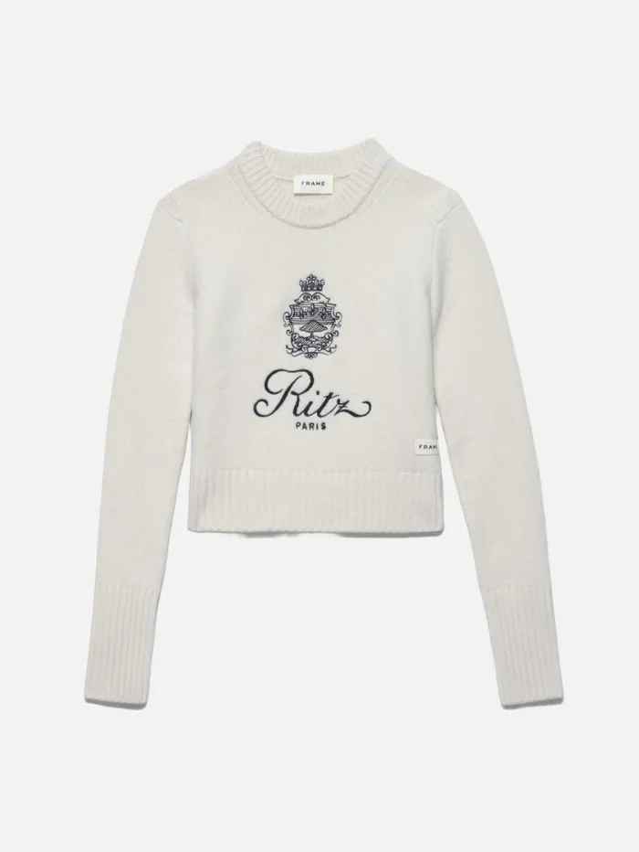 Women Sweaters FRAME Ritz Women039s Cashmere Sweater 8212 Off White