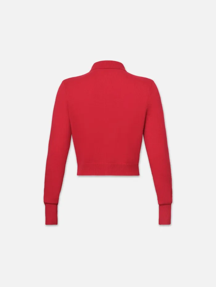 Women Sweaters FRAME Shrunken Cashmere Cardi 8212 Cherry Red Women Sweaters FRAME Shrunken Cashmere Cardi 8212 Cherry Red