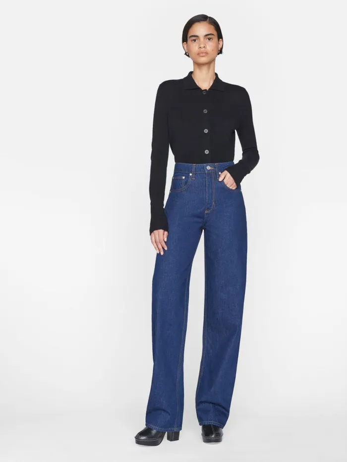 Women Sweaters FRAME Shrunken Cashmere Cardi 8212 Noir Women Sweaters FRAME Shrunken Cashmere Cardi 8212 Noir