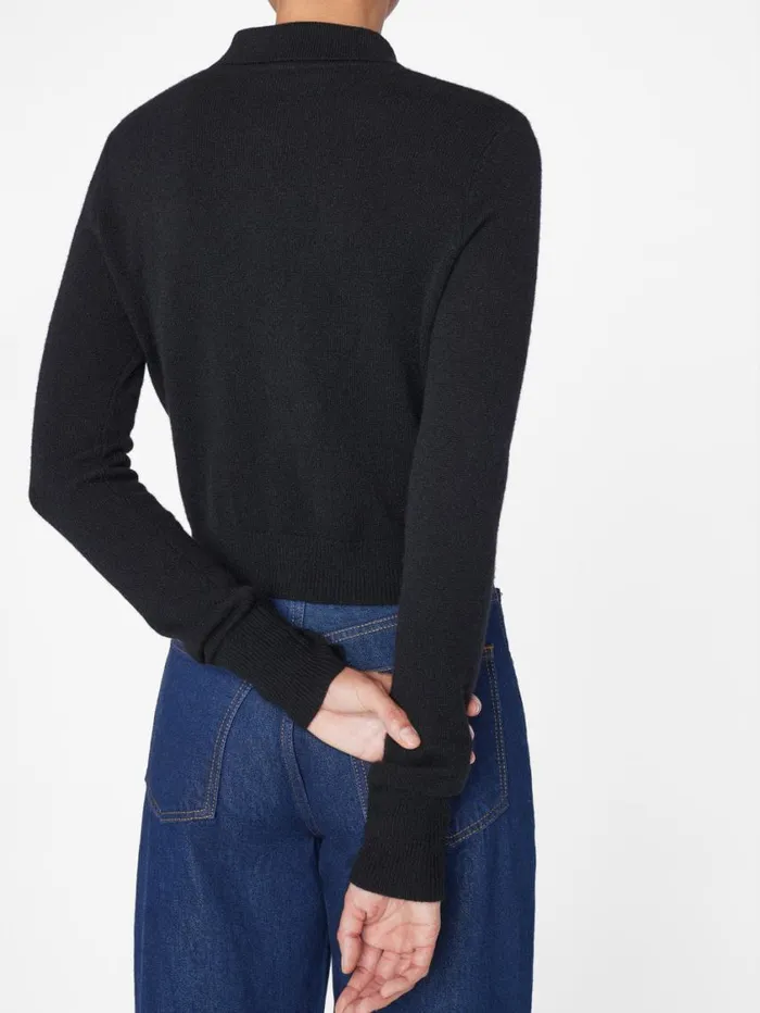 Women Sweaters FRAME Shrunken Cashmere Cardi 8212 Noir Women Sweaters FRAME Shrunken Cashmere Cardi 8212 Noir