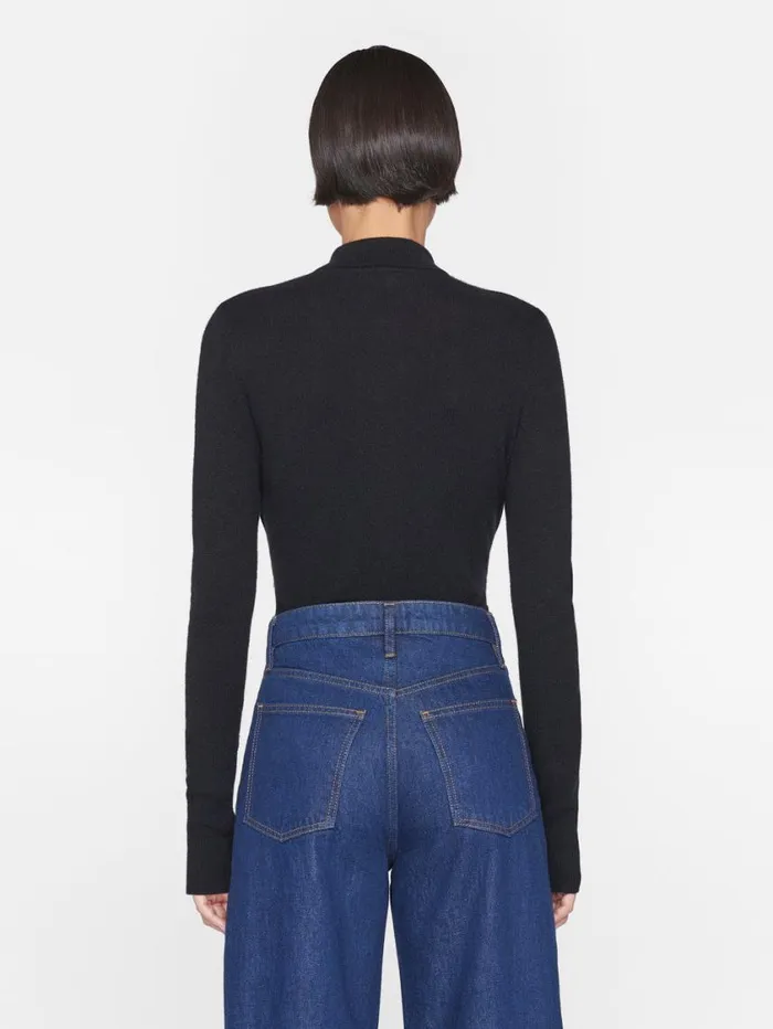 Women Sweaters FRAME Shrunken Cashmere Cardi 8212 Noir Women Sweaters FRAME Shrunken Cashmere Cardi 8212 Noir