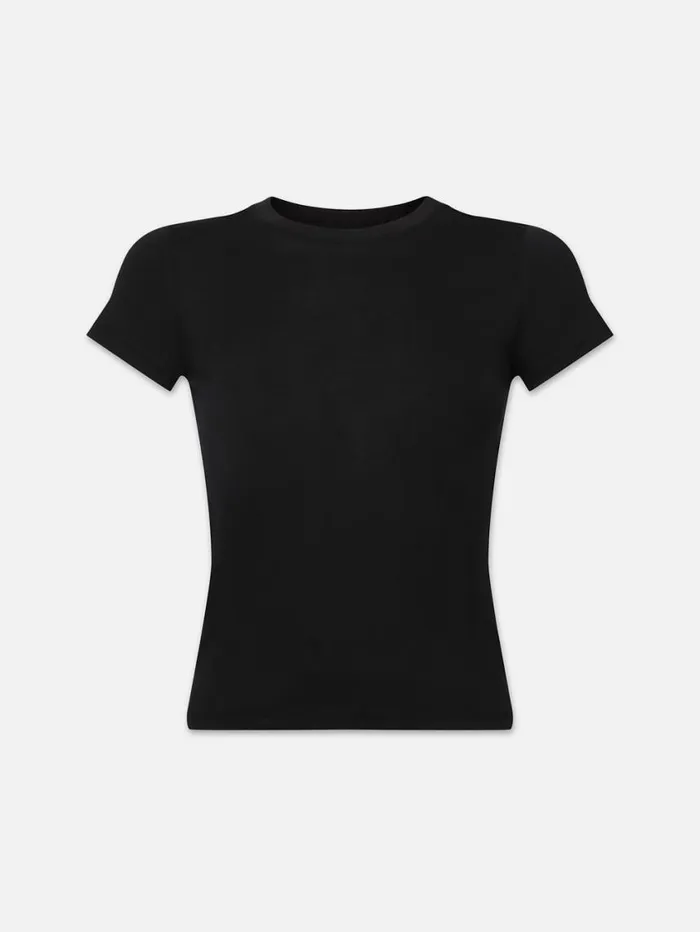 Women Tanks and Tees FRAME Baby Tee 8212 Black