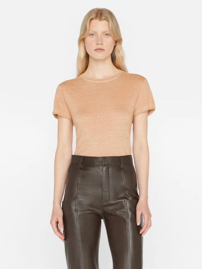Women Tanks and Tees FRAME Easy True Tee 8212 Blush Women Tanks and Tees FRAME Easy True Tee 8212 Blush
