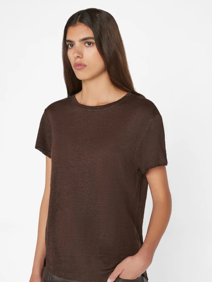 Women Tanks and Tees FRAME Easy True Tee 8212 Espresso Women Tanks and Tees FRAME Easy True Tee 8212 Espresso
