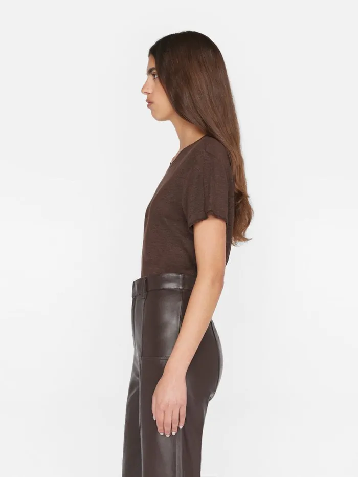 Women Tanks and Tees FRAME Easy True Tee 8212 Espresso Women Tanks and Tees FRAME Easy True Tee 8212 Espresso